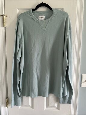 Goodfellow & Co Sage Green Crewneck Waffle Knit Sweater